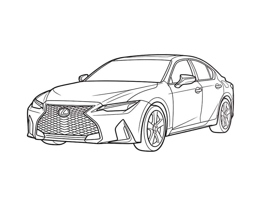 Nakreslete Lexus zdarma pro děti omalovánka