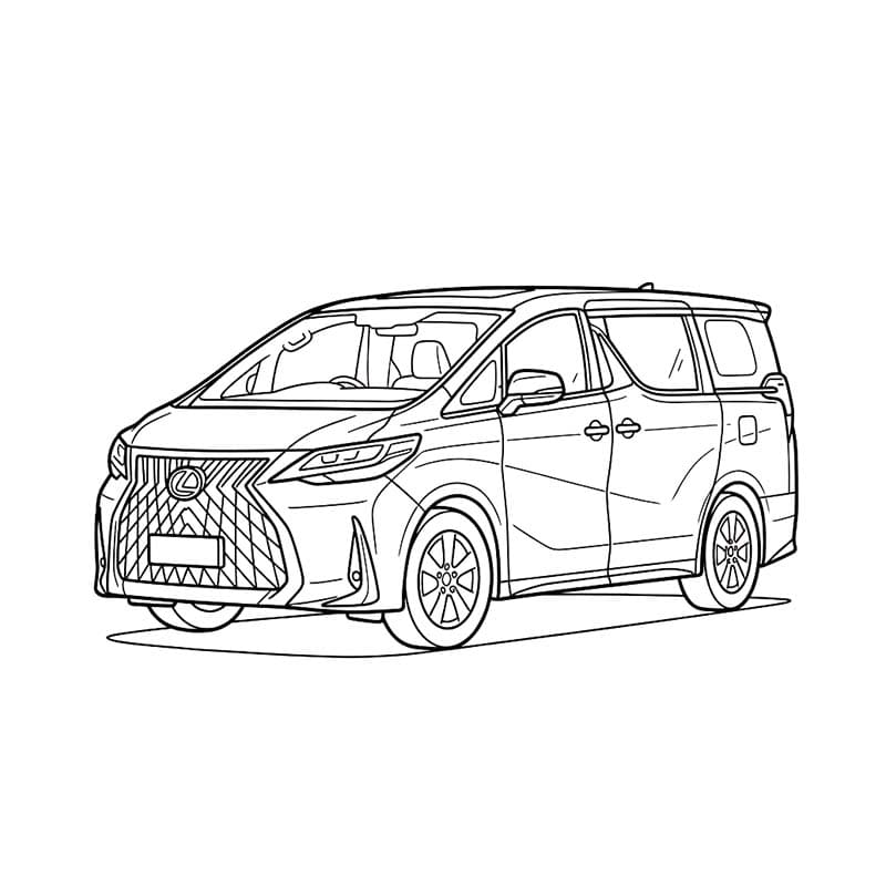 Nakreslete Lexus zdarma prostý tisknutelné omalovánka