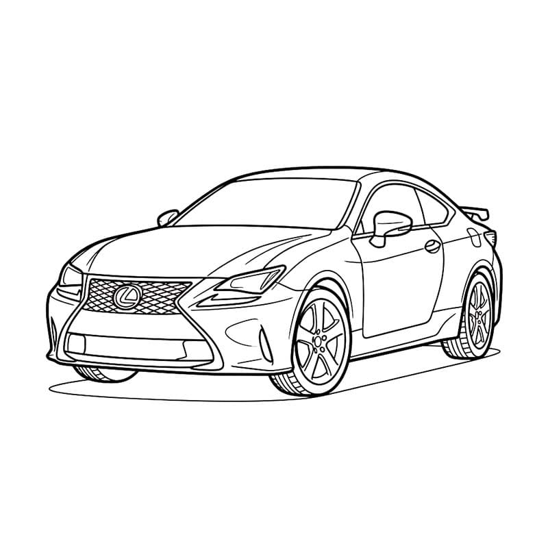 Nakreslete Lexus zdarma prostý omalovánka