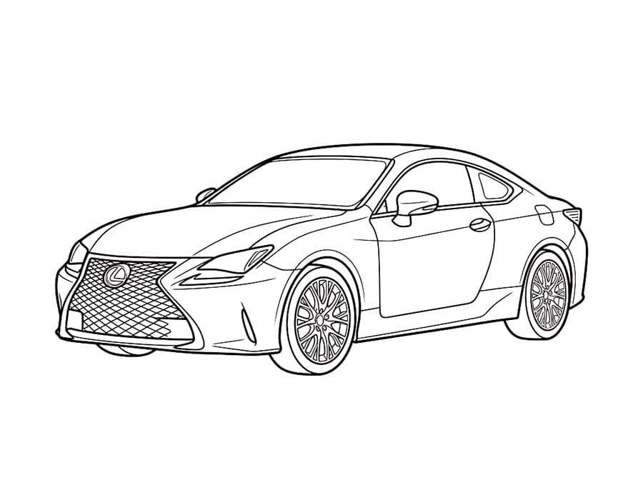 Nakreslete Lexus zdarma snadný tisknutelné omalovánka