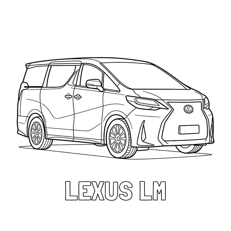Nakreslete Lexus zdarma snadný omalovánka