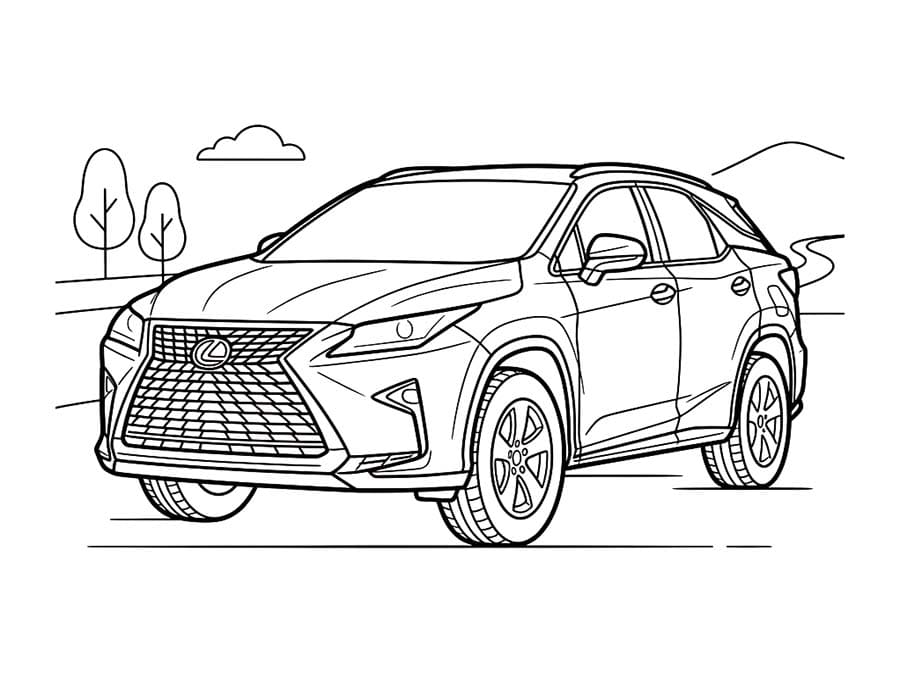 Nakreslete Lexus zdarma základní tisknutelné omalovánka