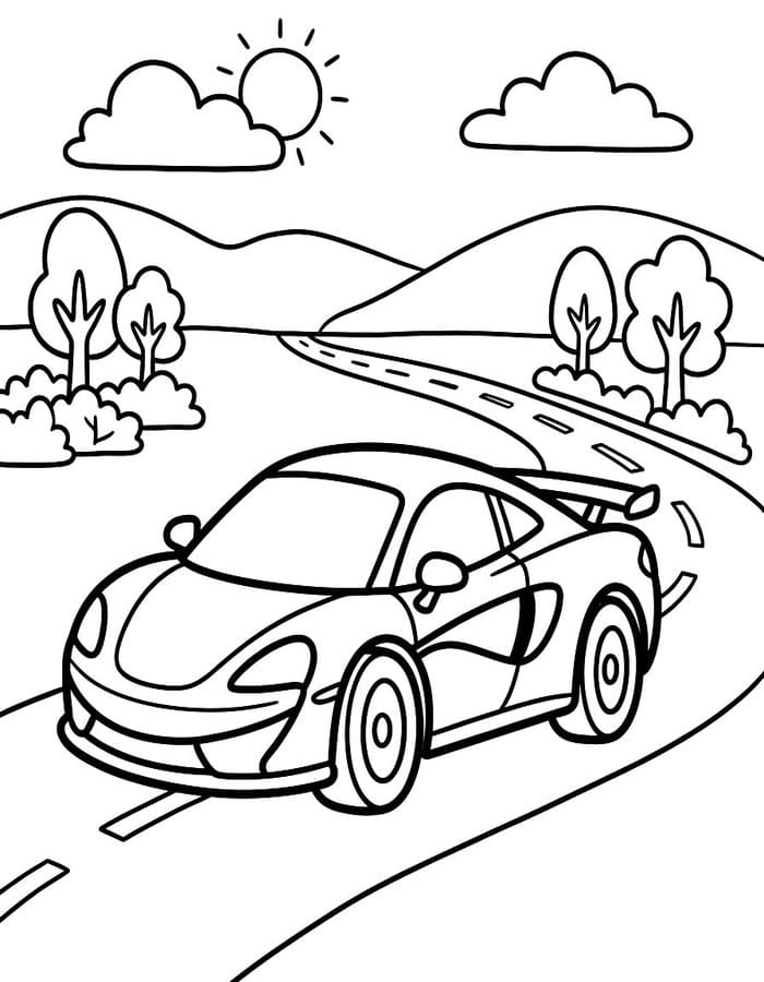 Nakreslete McLaren základní tisknutelné omalovánka