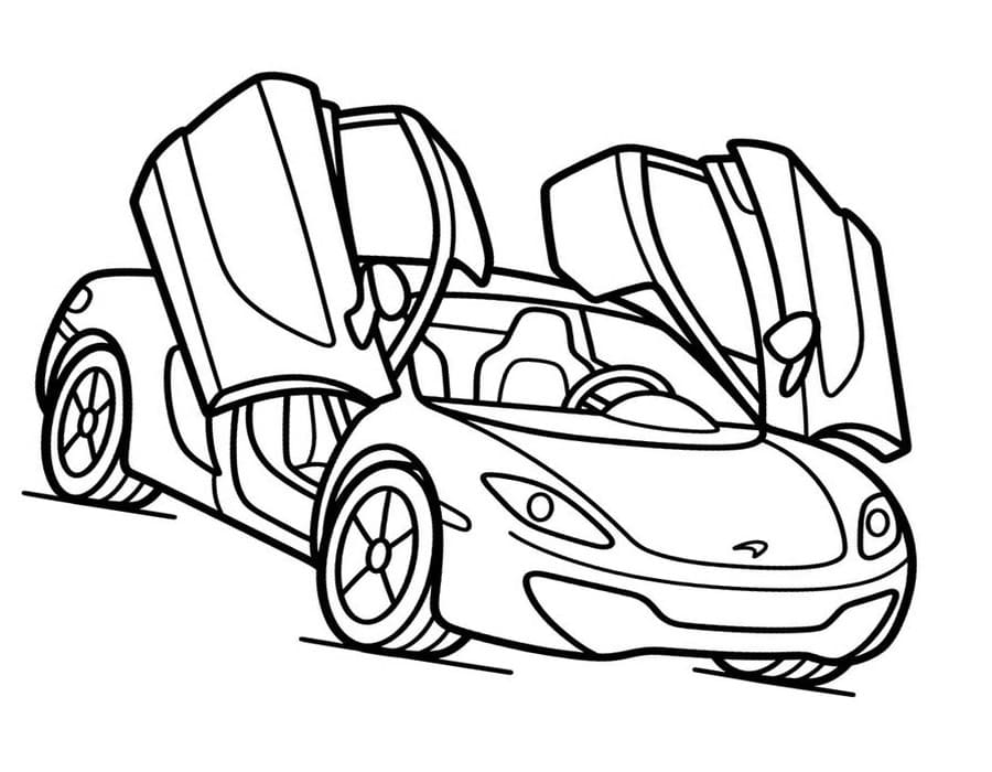 Nakreslete McLaren zdarma prostý tisknutelné omalovánka