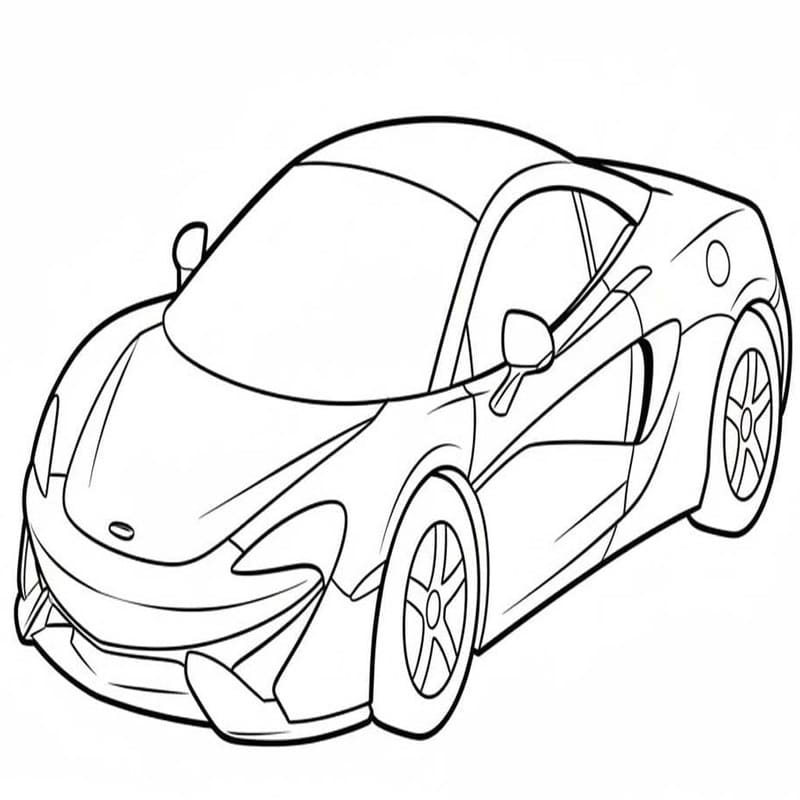 Nakreslete McLaren zdarma prostý omalovánka