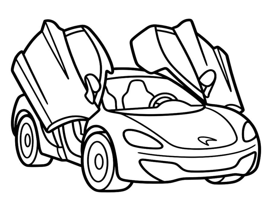 Nakreslete McLaren zdarma snadný tisknutelné omalovánka