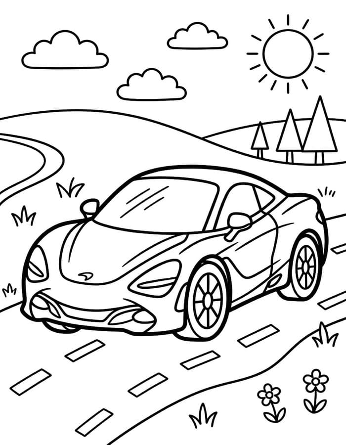 Nakreslete McLaren zdarma snadný omalovánka