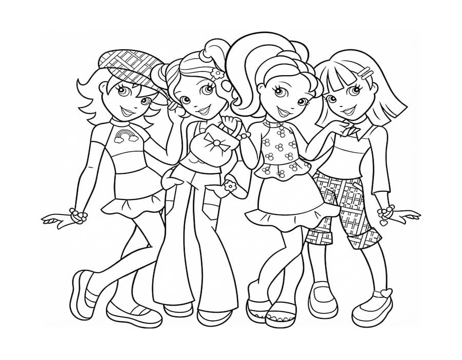 Nakreslete Polly Pocket k vytisknutí zdarma omalovánka