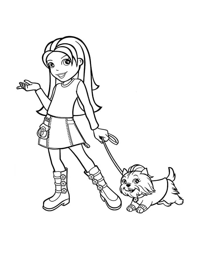 Nakreslete Polly Pocket pro děti omalovánka