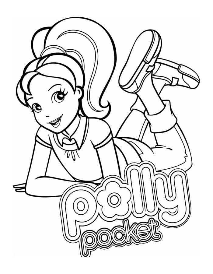 Nakreslete Polly Pocket prostý tisknutelné omalovánka