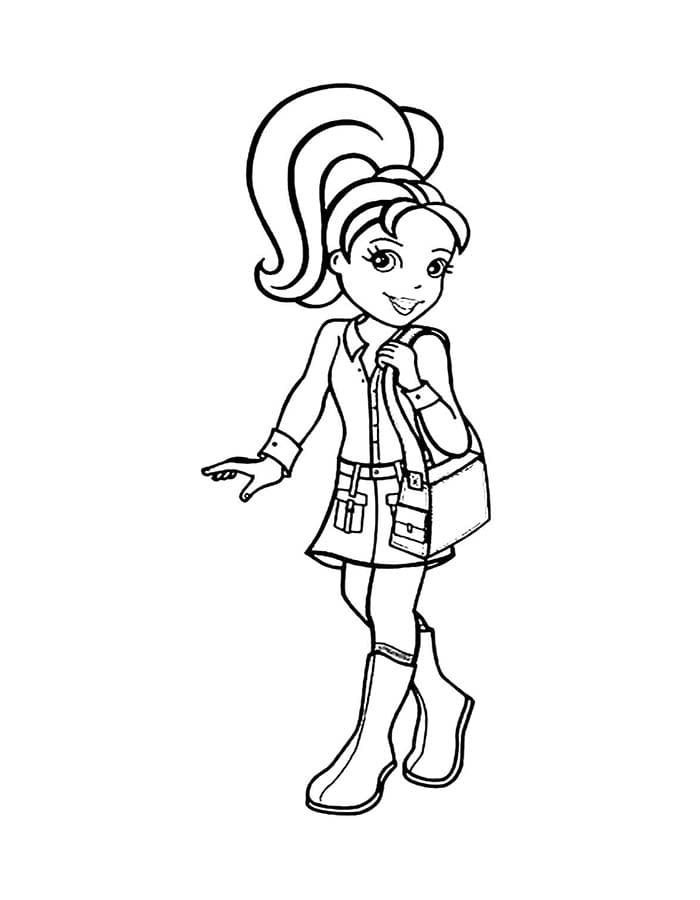 Nakreslete Polly Pocket prostý omalovánka