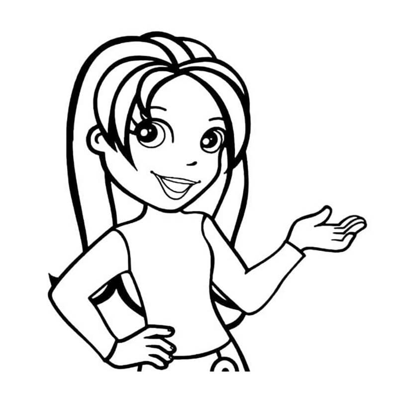 Nakreslete Polly Pocket snadný tisknutelné omalovánka
