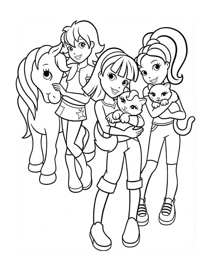 Nakreslete Polly Pocket zdarma omalovánka