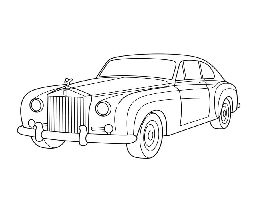 Nakreslete Rolls Royce k vytisknutí zdarma omalovánka