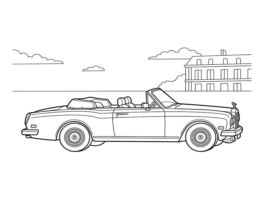 Nakreslete Rolls Royce k vytisknutí omalovánka
