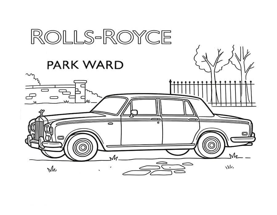Nakreslete Rolls Royce pro děti omalovánka