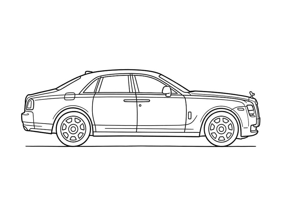 Nakreslete Rolls Royce prostý tisknutelné omalovánka
