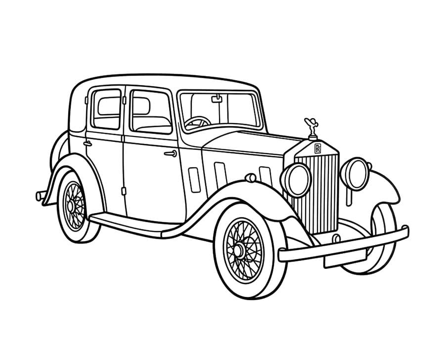 Nakreslete Rolls Royce tisknutelné omalovánka