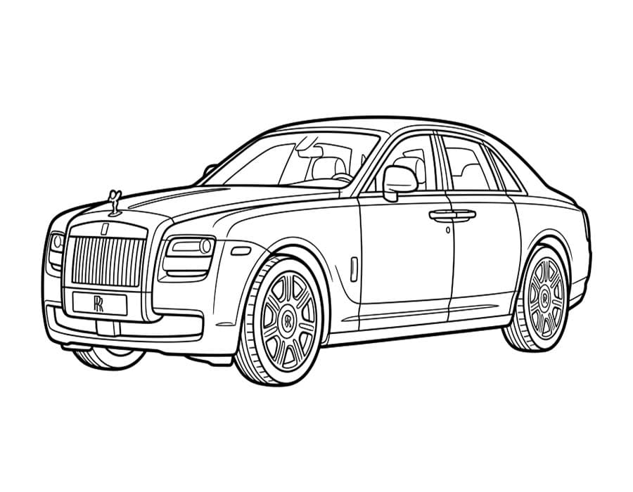 Nakreslete Rolls Royce základní omalovánka