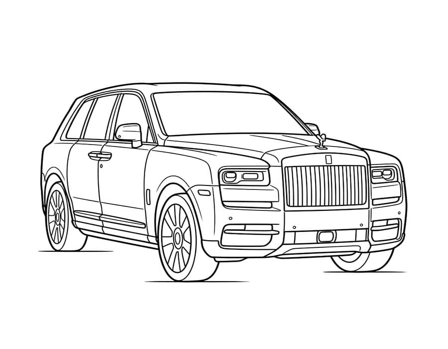 Nakreslete Rolls Royce zdarma prostý omalovánka