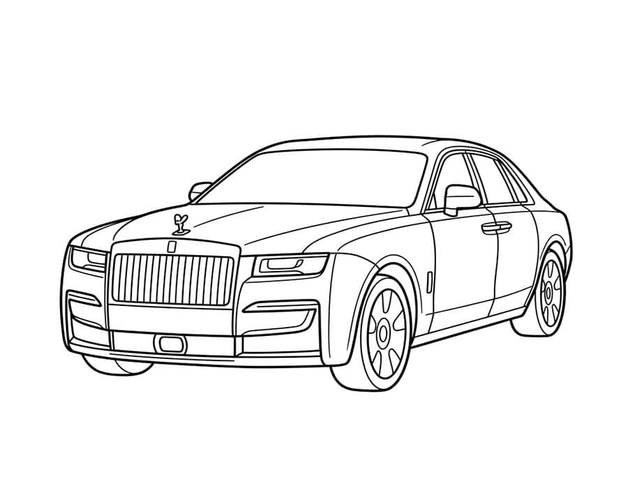 Nakreslete Rolls Royce zdarma snadný omalovánka