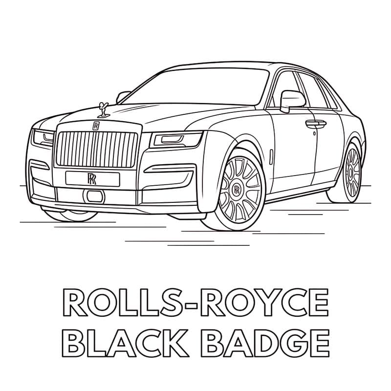 Nakreslete Rolls Royce zdarma základní tisknutelné omalovánka