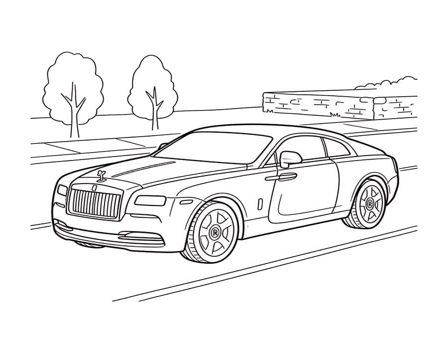 Nakreslete Rolls Royce zdarma základní omalovánka