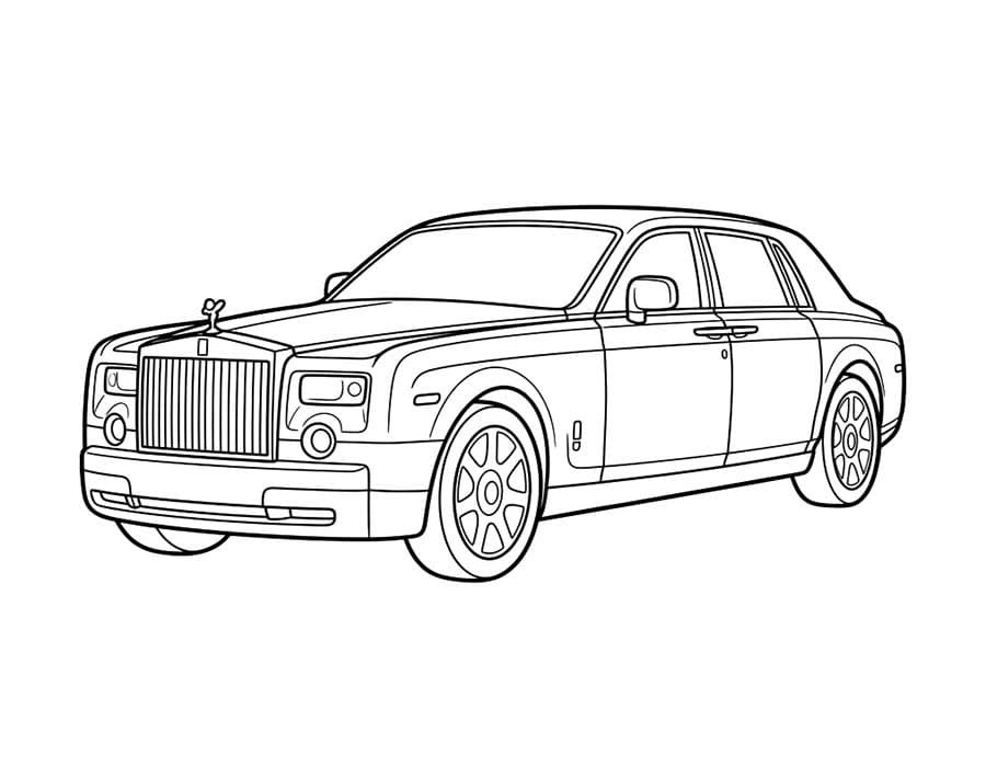 Nakreslete Rolls Royce omalovánka
