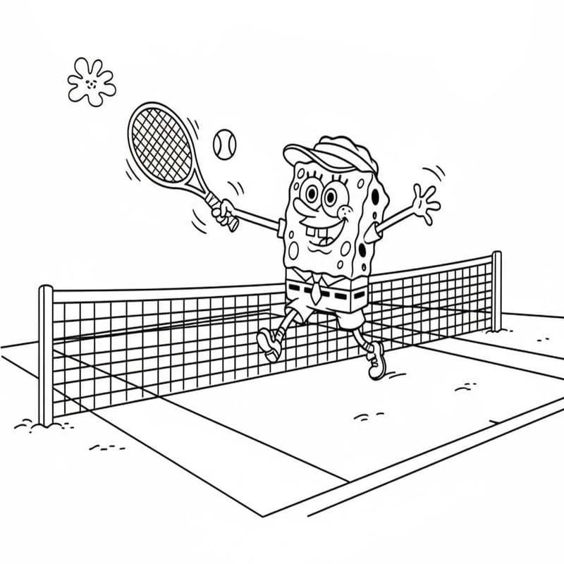 Nakreslete Tenis k vytisknutí omalovánka