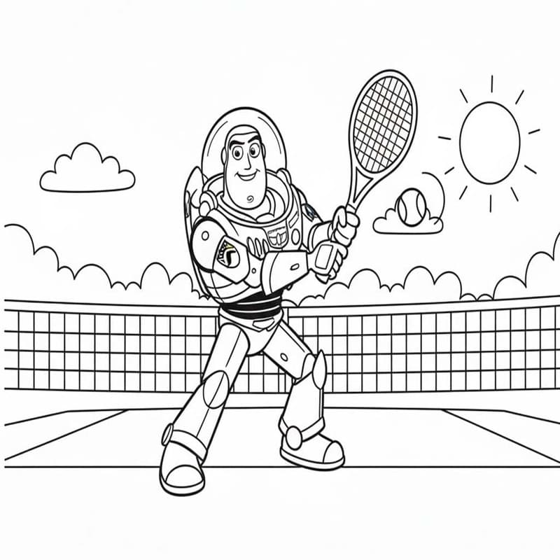 Nakreslete Tenis tisknutelné pro děti omalovánka