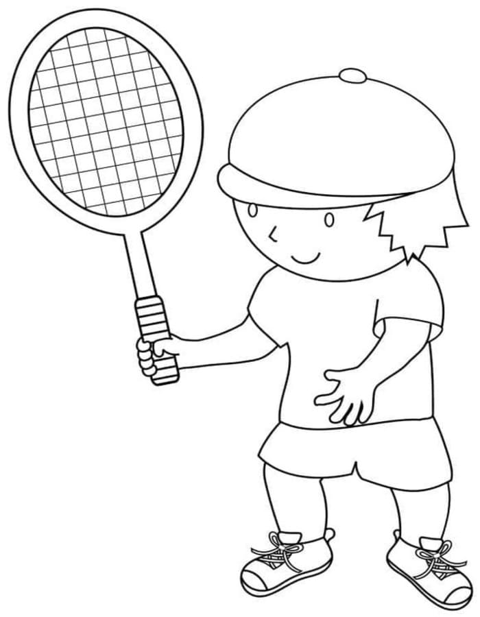 Nakreslete Tenis základní tisknutelné omalovánka