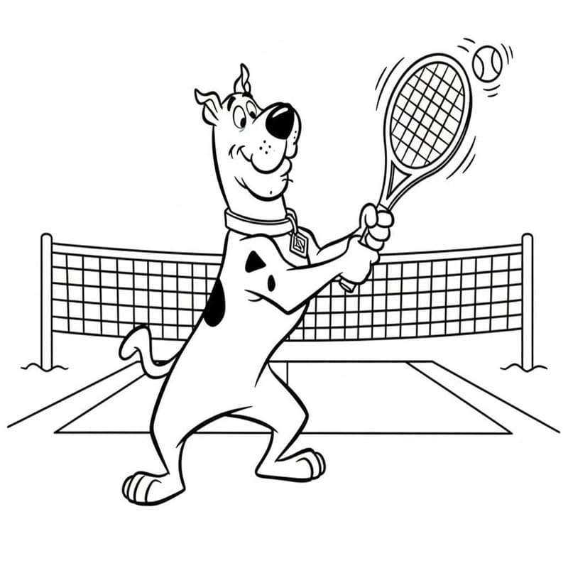 Nakreslete Tenis zdarma pro děti omalovánka