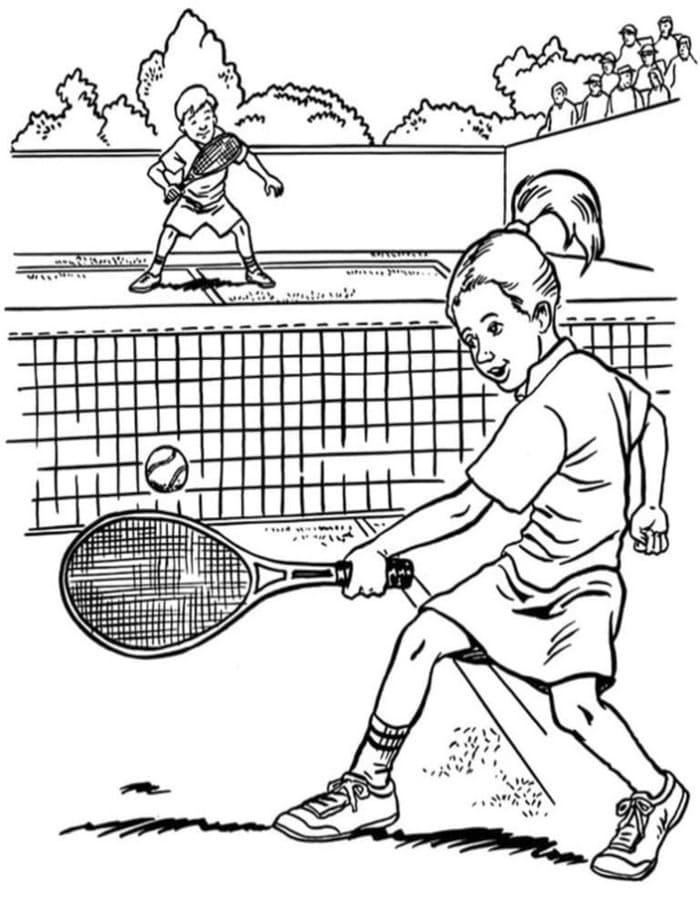 Nakreslete Tenis zdarma prostý omalovánka