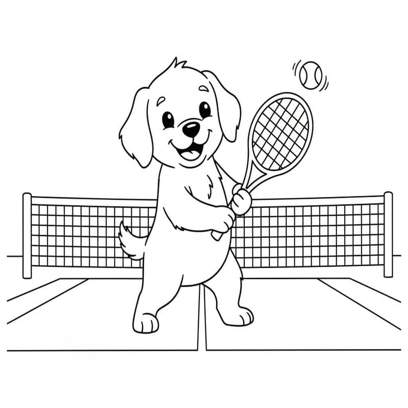 Nakreslete Tenis zdarma základní tisknutelné omalovánka