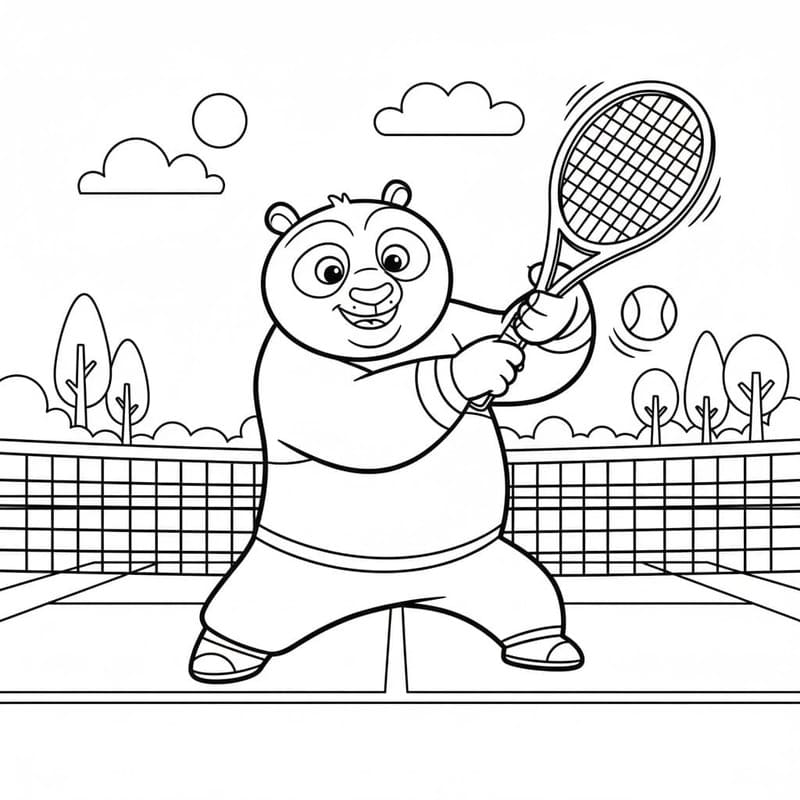 Nakreslete Tenis zdarma základní omalovánka