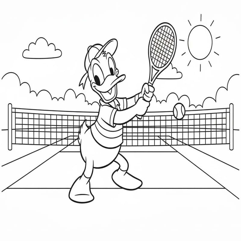 Nakreslete Tenis zdarma omalovánka
