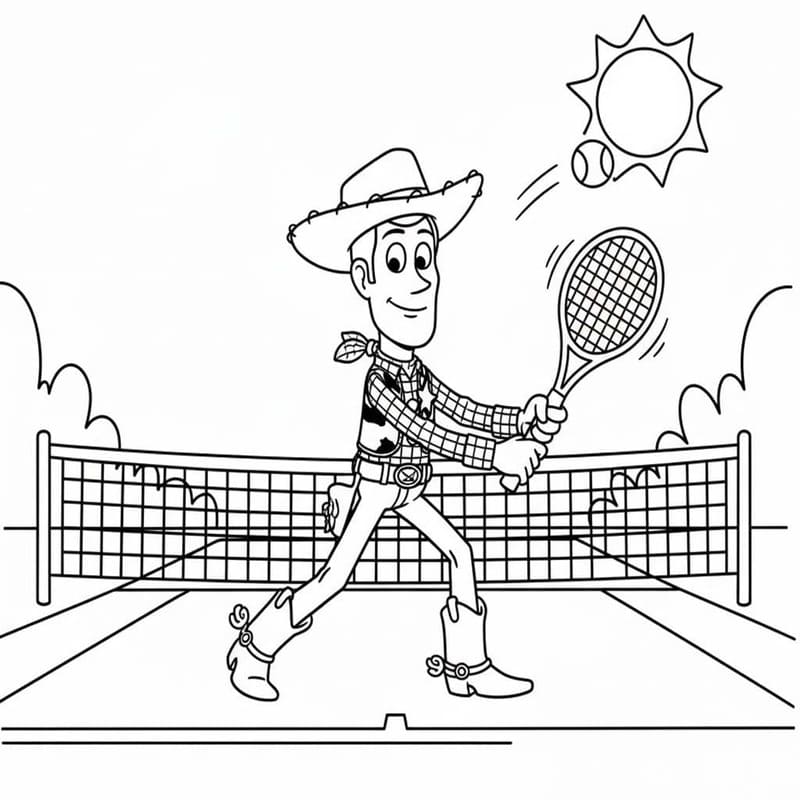 Nakreslete Tenis omalovánka