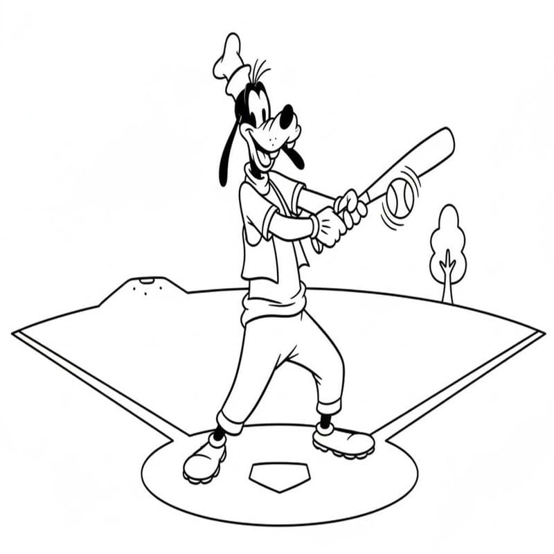 Obraz Baseball zdarma tisknutelné omalovánka