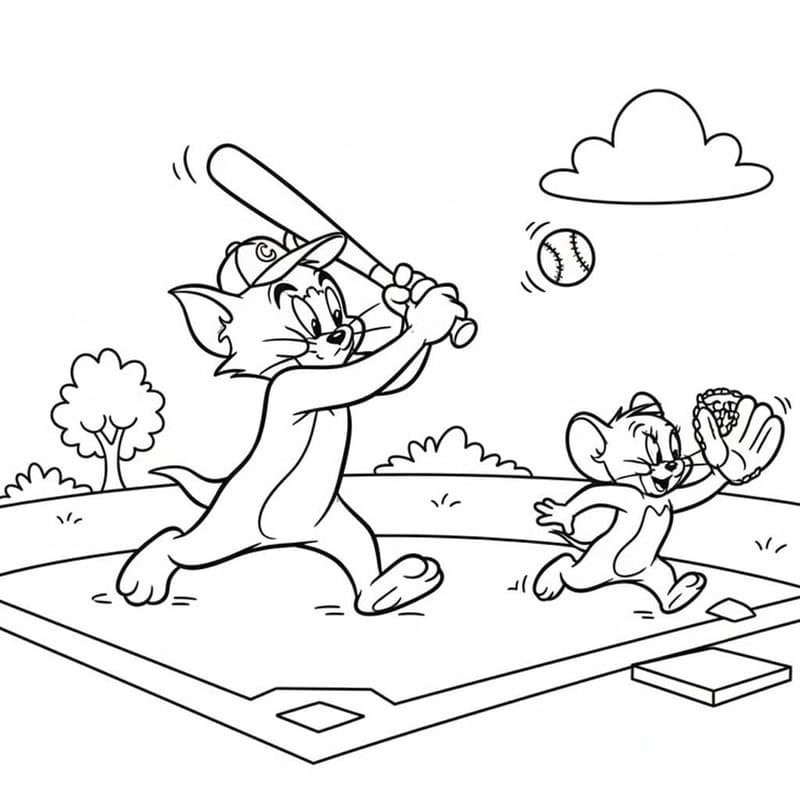 Obraz Baseball zdarma omalovánka