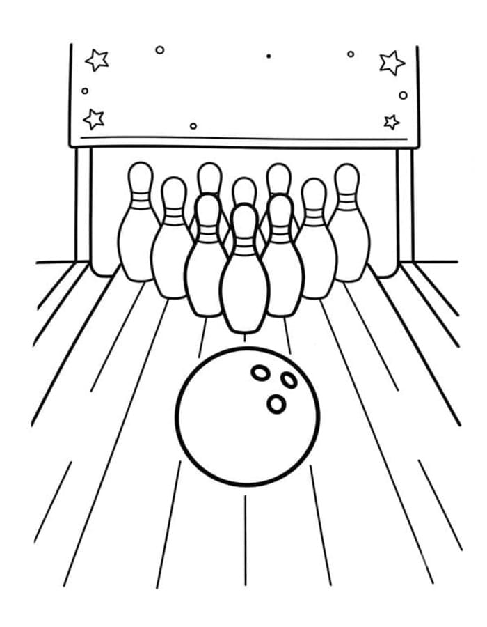 Obraz Bowling tisknutelné omalovánka