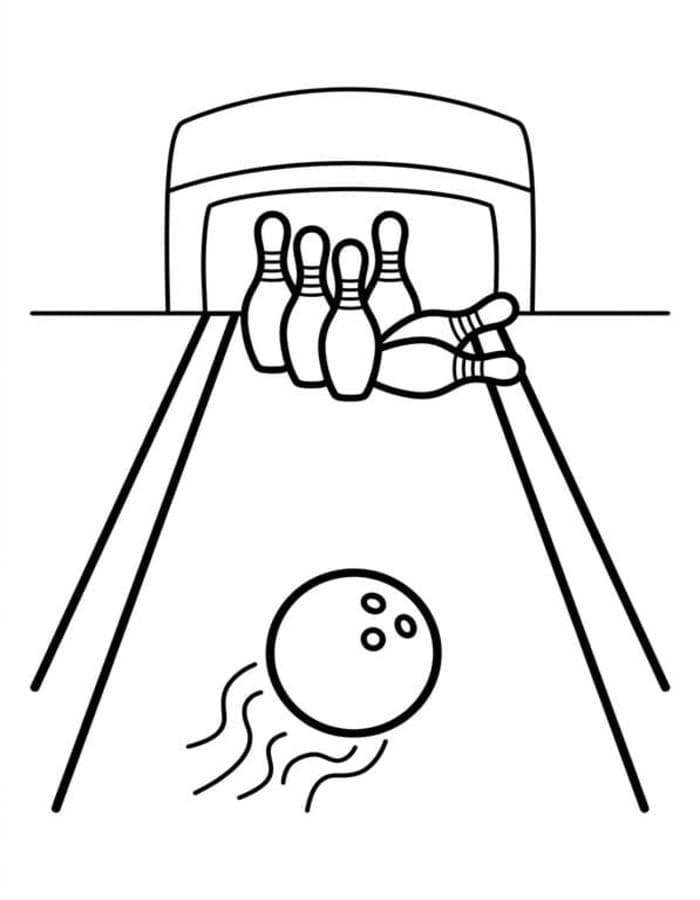 Obraz Bowling zdarma tisknutelné omalovánka