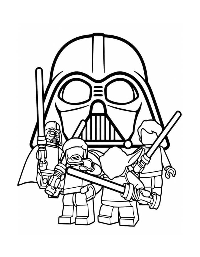 Obraz Lego Star Wars zdarma tisknutelné omalovánka