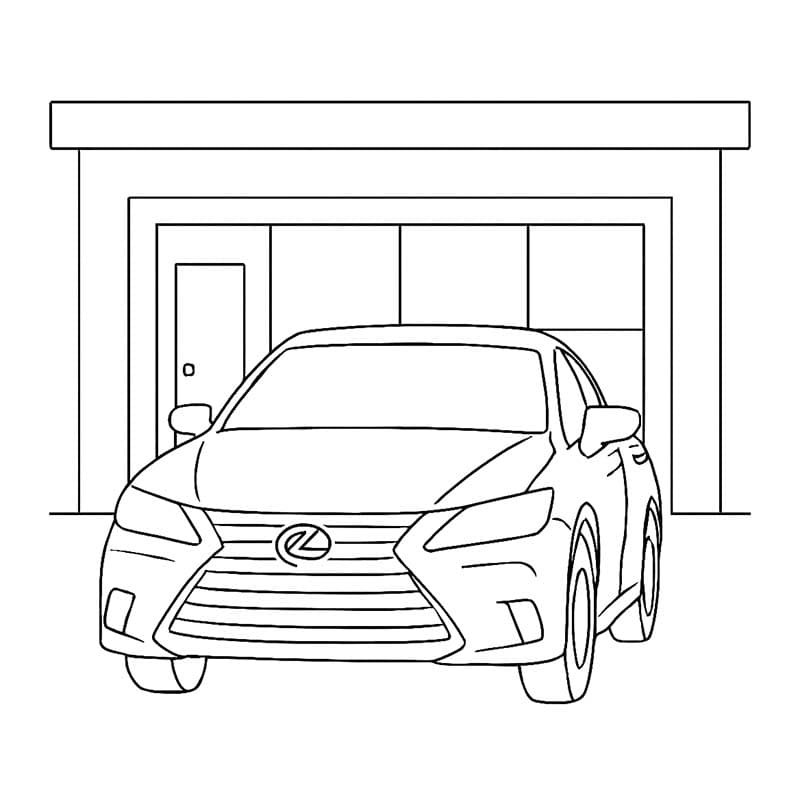 Obraz Lexus tisknutelné omalovánka