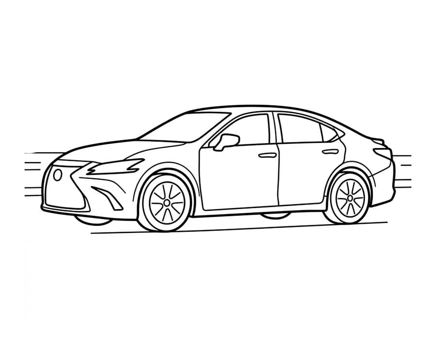 Obraz Lexus zdarma tisknutelné omalovánka