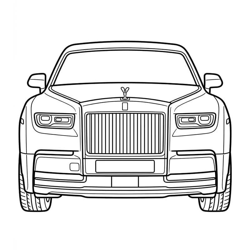 Obraz Rolls Royce zdarma tisknutelné omalovánka