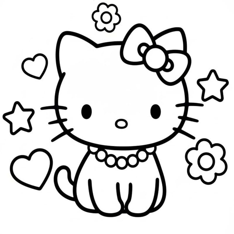 Obraz Sanrio zdarma tisknutelné omalovánka