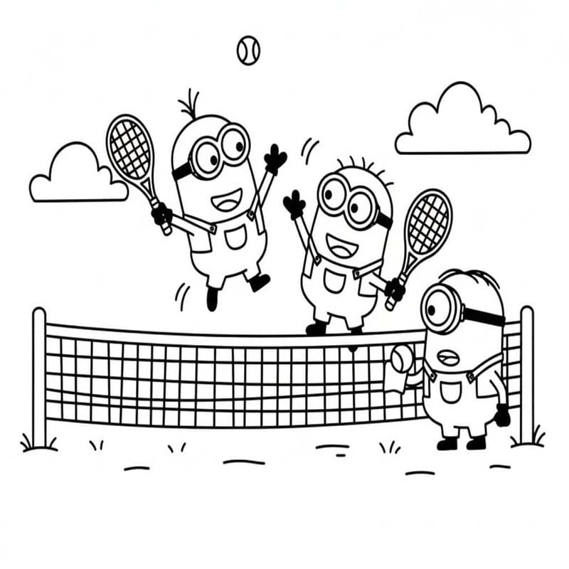 Obraz Tenis tisknutelné omalovánka