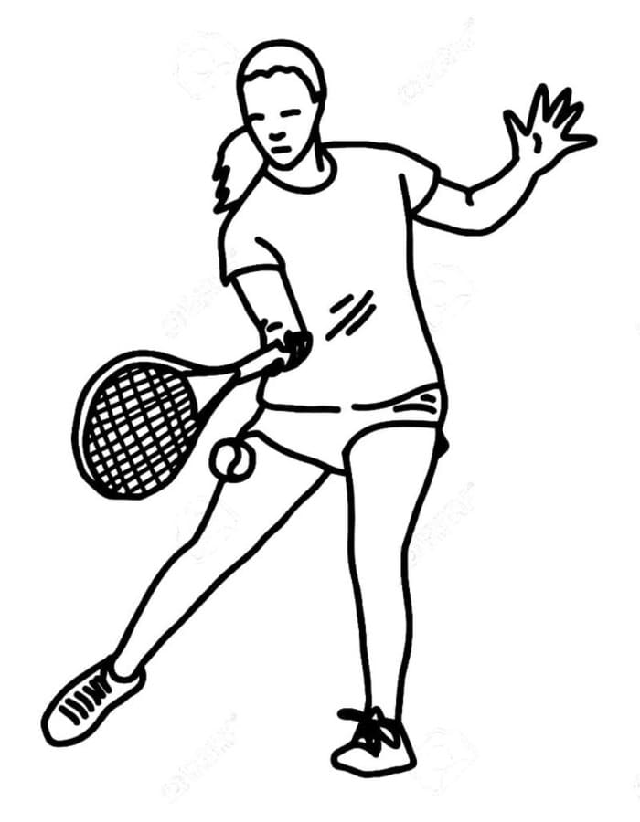Obraz Tenis zdarma tisknutelné omalovánka