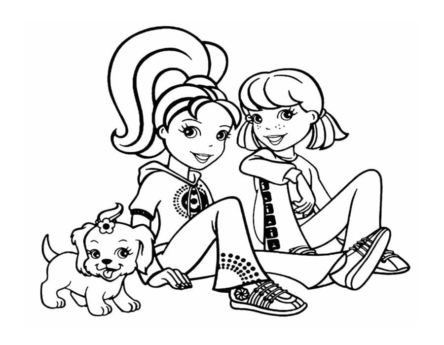 Polly Pocket prostý tisknutelné omalovánka