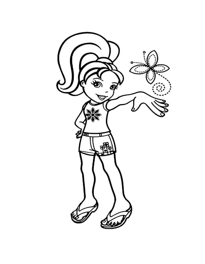Polly Pocket zdarma pro děti omalovánka